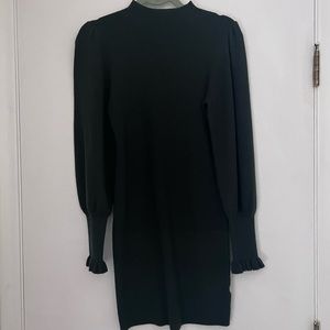NORDSTROM • Chelsea 28 Green Puff Long Sleeve Sweater Dress